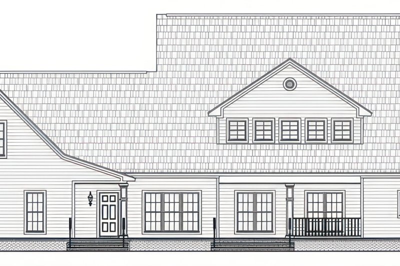 Architectural House Design - Exterior - Rear Elevation for Farmhouse House Plan #21-632 - 4 bed, 3.5 bath