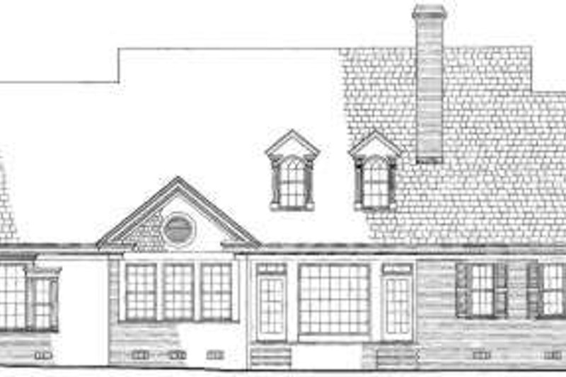 Home Plan - Exterior - Rear Elevation for Colonial House Plan #137-228 - 5 bed, 3 bath