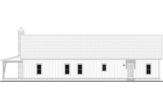 Exterior - Rear Elevation for Barndominium House Plan #430-355 - 3 bed, 2.5 bath