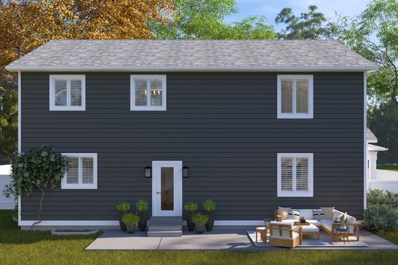 Exterior - Rear Elevation 1 for Farmhouse House Plan #1060-250 - 3 bed, 2.5 bath