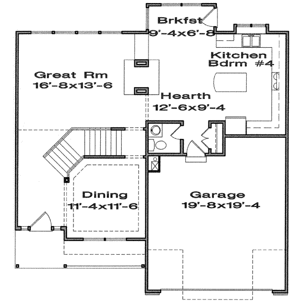 Traditional Floor Plan - Main Floor Plan #6-139