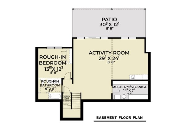 Farmhouse Floor Plan - Lower Floor Plan #1070-216