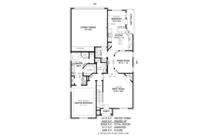 Floor Plan - Main Floor for European House Plan #424-237 - 3 bed, 2.5 bath