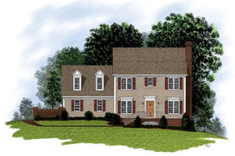 House Design - Colonial Exterior - Front Elevation Plan #56-125