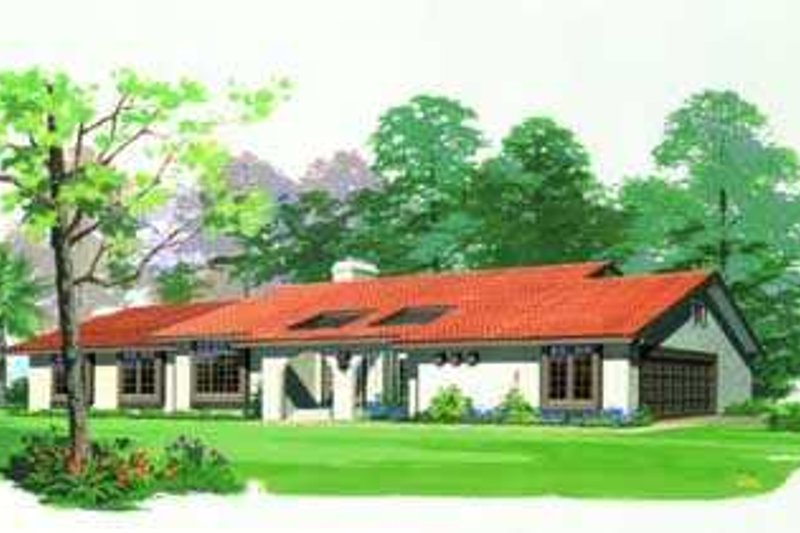 Home Plan - Mediterranean Exterior - Front Elevation Plan #72-121