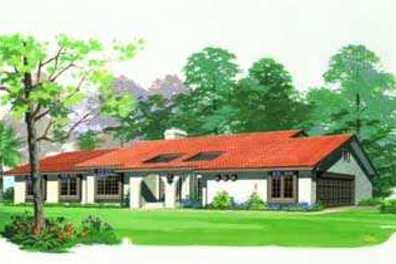 House Plan Design - Mediterranean Exterior - Front Elevation Plan #72-121