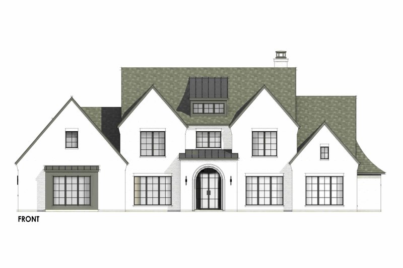 Home Plan - Exterior - Front Elevation 5 for European House Plan #1096-1 - 4 bed, 4.5 bath