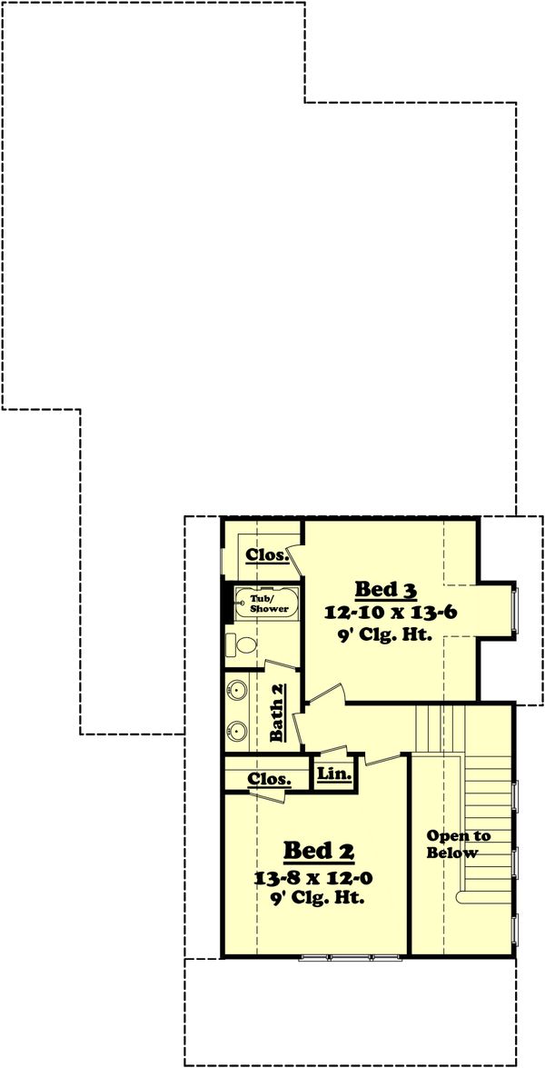 Farmhouse Floor Plan - Upper Floor Plan #430-76