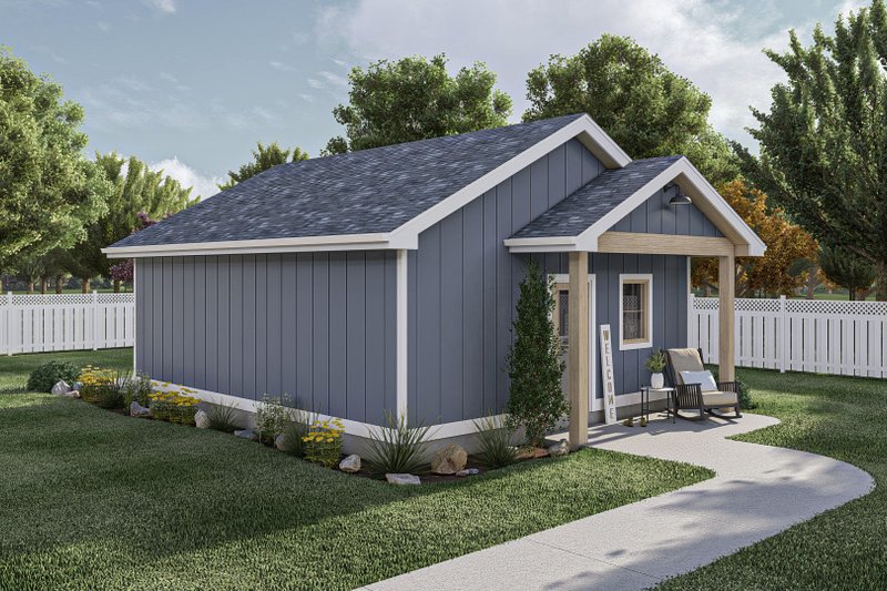 Dream House Plan - Exterior - Other Elevation 1 for Modern House Plan #455-446 - 1 bed, 1 bath