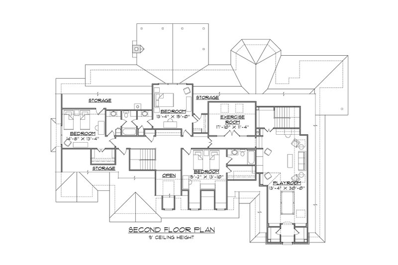 European Style House Plan - 5 Beds 4.5 Baths 4892 Sq/Ft Plan #1054-56 ...