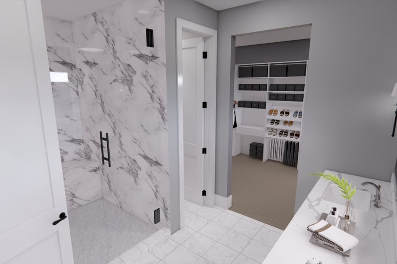 House Blueprint - Interior - Master Bathroom 2 for Farmhouse House Plan #51-1227 - 4 bed, 2 bath