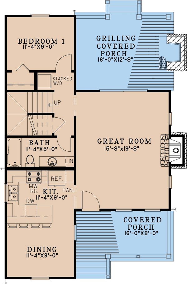 Cabin Floor Plan - Upper Floor Plan #923-389