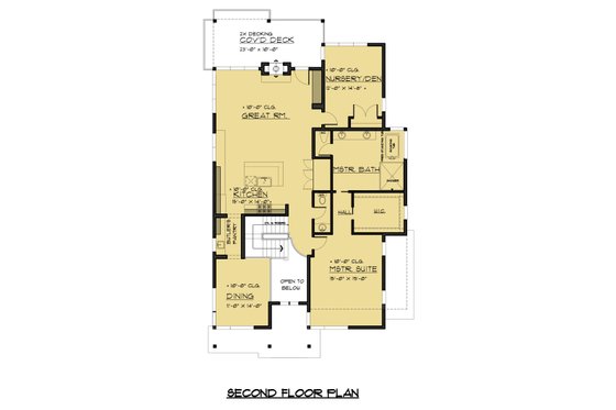 Floor Plan - Upper Floor for Contemporary House Plan #1066-54 - 3 bed, 3 bath