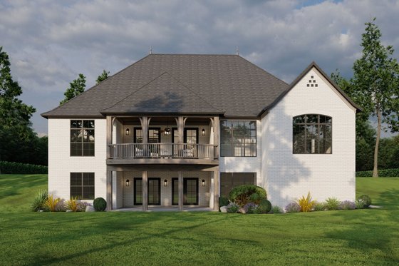 Exterior - Front Elevation 3 for European House Plan #923-3 - 4 bed, 3.5 bath