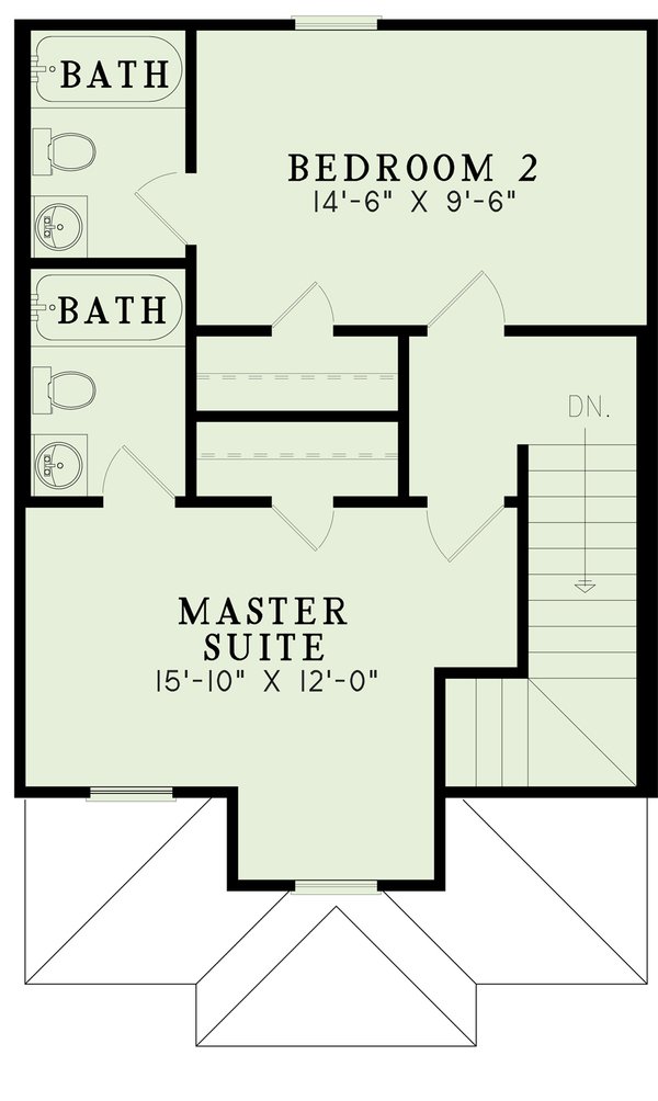 Architectural House Design - Traditional Floor Plan - Upper Floor Plan #17-2044