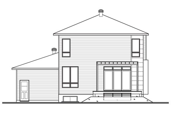 Rear View - 1850 square foot modern home