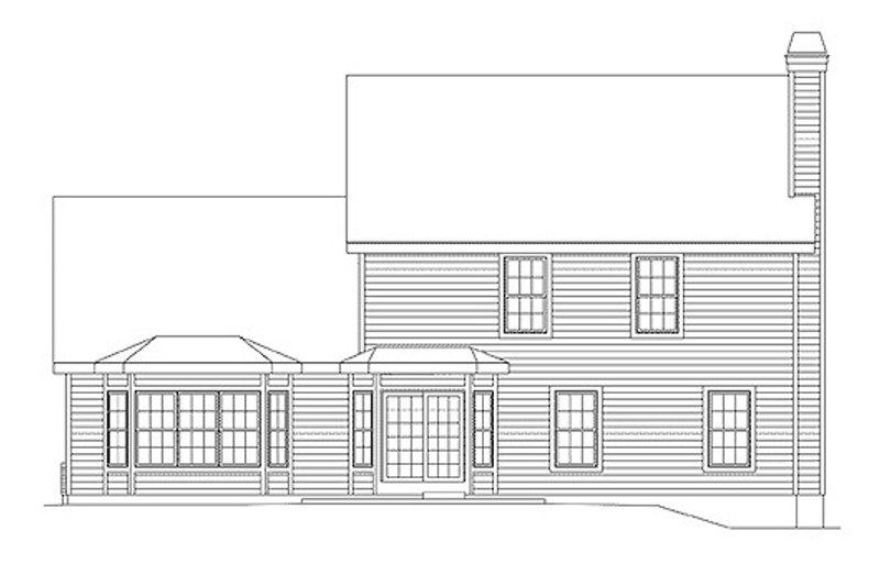 Dream House Plan - Exterior - Rear Elevation for Traditional House Plan #57-275 - 4 bed, 3.5 bath