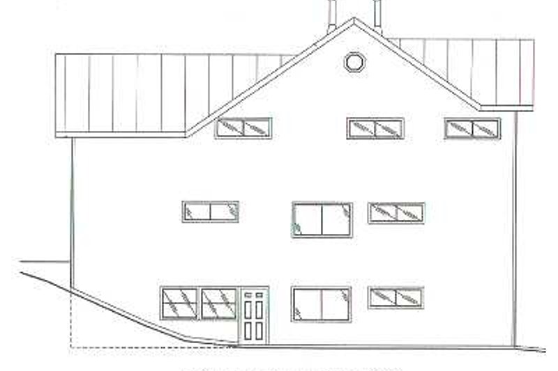 Home Plan - Exterior - Rear Elevation for Traditional House Plan #117-169 - 4 bed, 4 bath