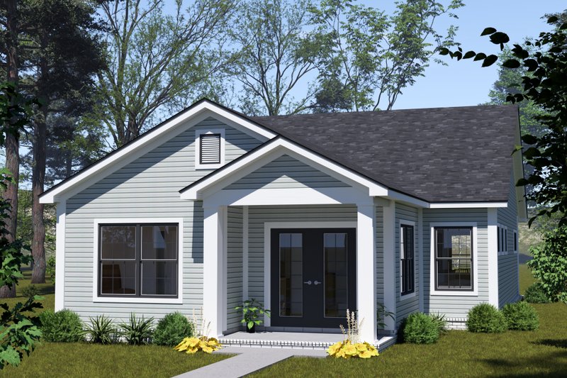 House Blueprint - Cottage Exterior - Front Elevation Plan #513-2350