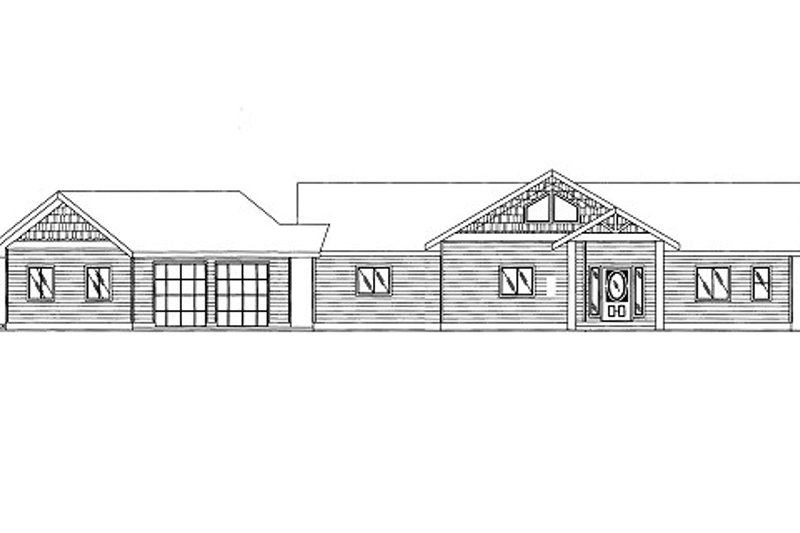 House Blueprint - Bungalow Exterior - Front Elevation Plan #117-745