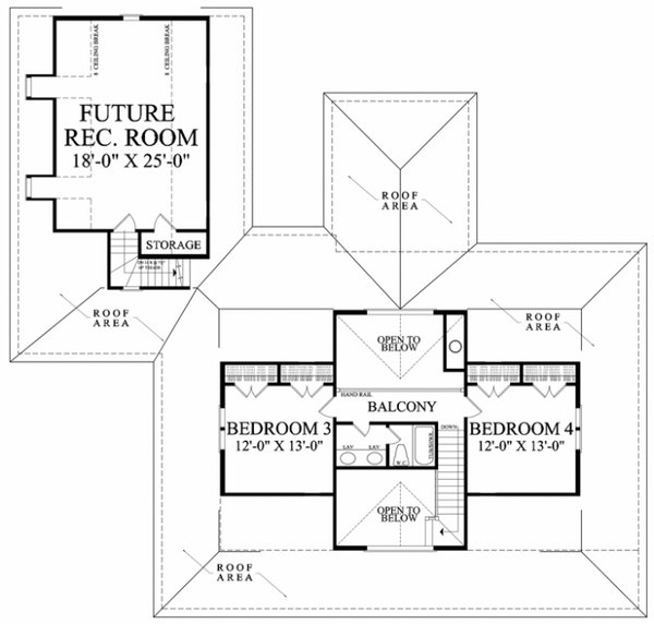 Dream House Plan - Cottage Floor Plan - Upper Floor Plan #137-412