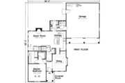 European Style House Plan - 4 Beds 2.5 Baths 2070 Sq/Ft Plan #312-162 