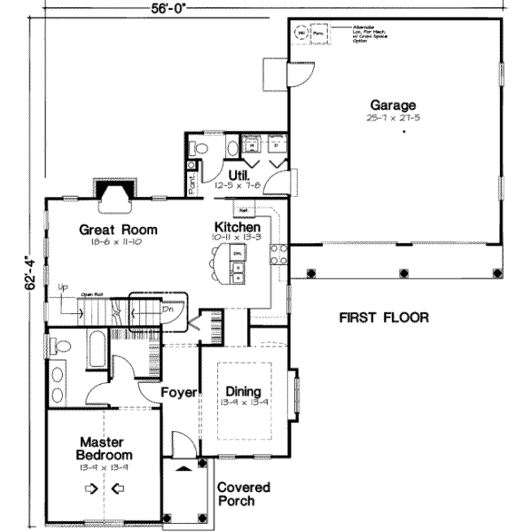 European Floor Plan - Main Floor Plan #312-162