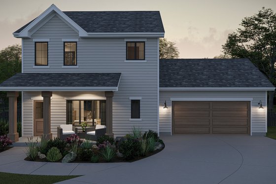 Exterior - Other Elevation 3 for Traditional House Plan #455-553 - 3 bed, 2.5 bath