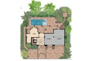 Mediterranean Style House Plan - 4 Beds 3.5 Baths 4230 Sq/Ft Plan #548-30 