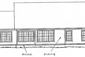 Exterior - Rear Elevation for Farmhouse House Plan #20-362 - 4 bed, 2 bath