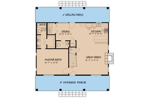 Floor Plan - Main Floor for Country House Plan #923-40 - 3 bed, 2.5 bath