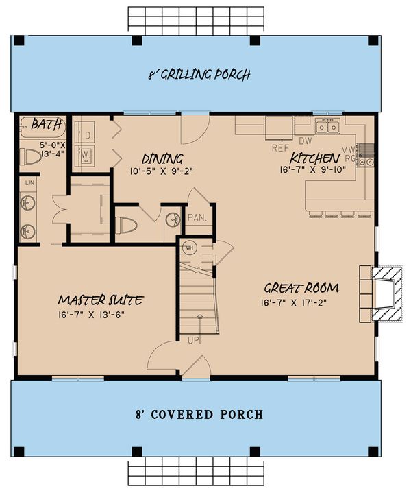 House Design - Country Floor Plan - Main Floor Plan #923-40