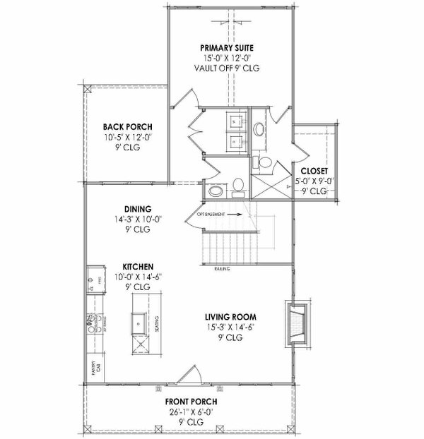 Farmhouse Floor Plan - Main Floor Plan #1096-144