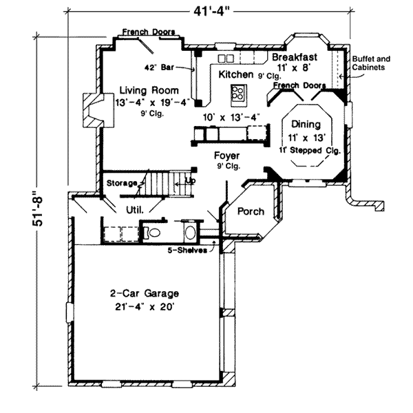 European Floor Plan - Main Floor Plan #410-160