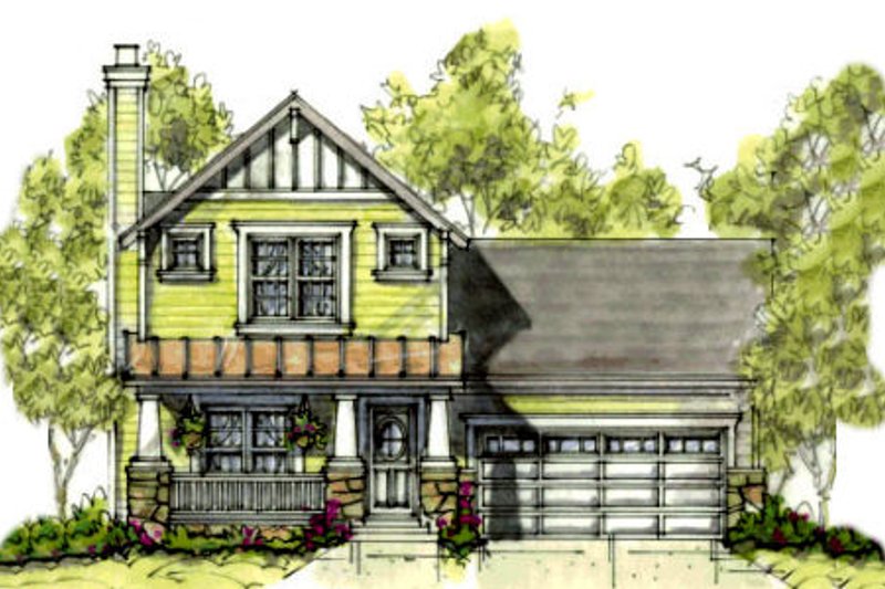 Home Plan - Exterior - Front Elevation 4 for Traditional House Plan #20-1216 - 3 bed, 2.5 bath