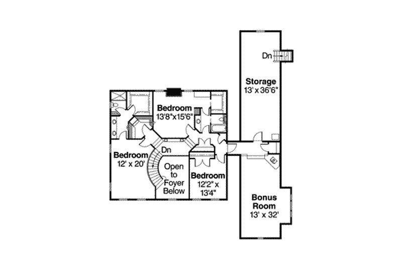 Home Plan - Floor Plan - Upper Floor for Colonial House Plan #124-499 - 4 bed, 4.5 bath