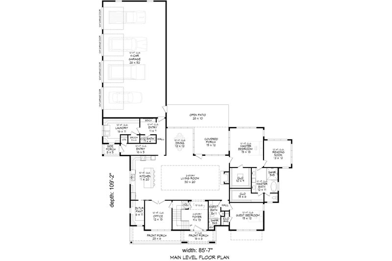 Dream House Plan - Floor Plan - Main Floor for Farmhouse House Plan #932-1461 - 5 bed, 5.5 bath