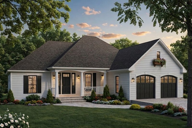 Home Plan - Exterior - Front Elevation 2 for Country House Plan #21-654 - 3 bed, 2 bath