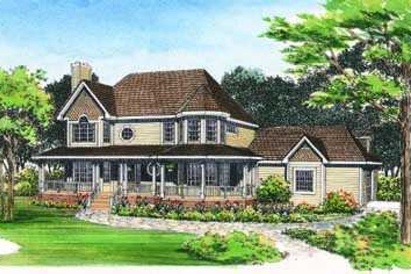 Home Plan - Country Exterior - Front Elevation Plan #72-136