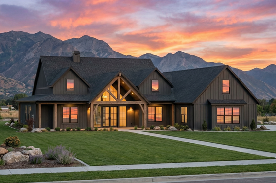 Exterior - Front Elevation 3 for Farmhouse House Plan #1096-123 - 4 bed, 3.5 bath