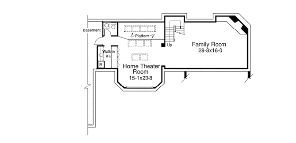 Home Plan - Southern Floor Plan - Lower Floor Plan #57-355