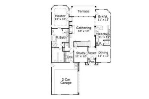 Floor Plan - Main Floor for European House Plan #411-498 - 5 bed, 3.5 bath