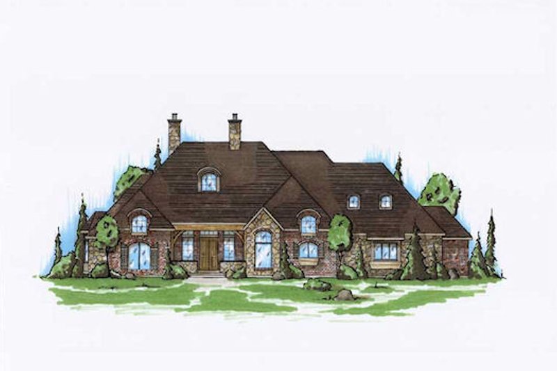 Home Plan - European Exterior - Front Elevation Plan #5-319