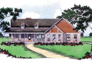 Southern Exterior - Front Elevation Plan #36-339