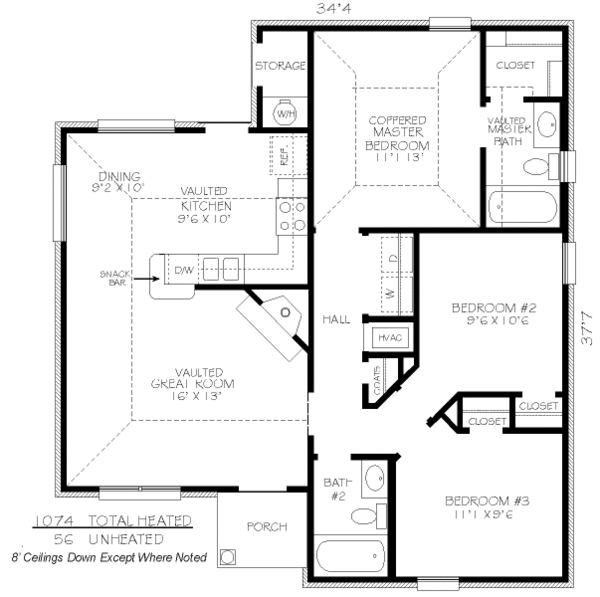Traditional Floor Plan - Main Floor Plan #424-240