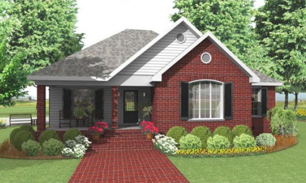 Traditional Style House  Plan 3 Beds 2 Baths 1600 Sq Ft 