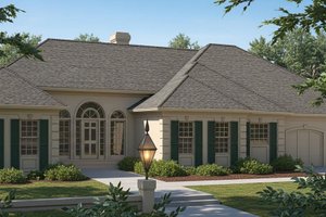 European Exterior - Front Elevation Plan #93-103