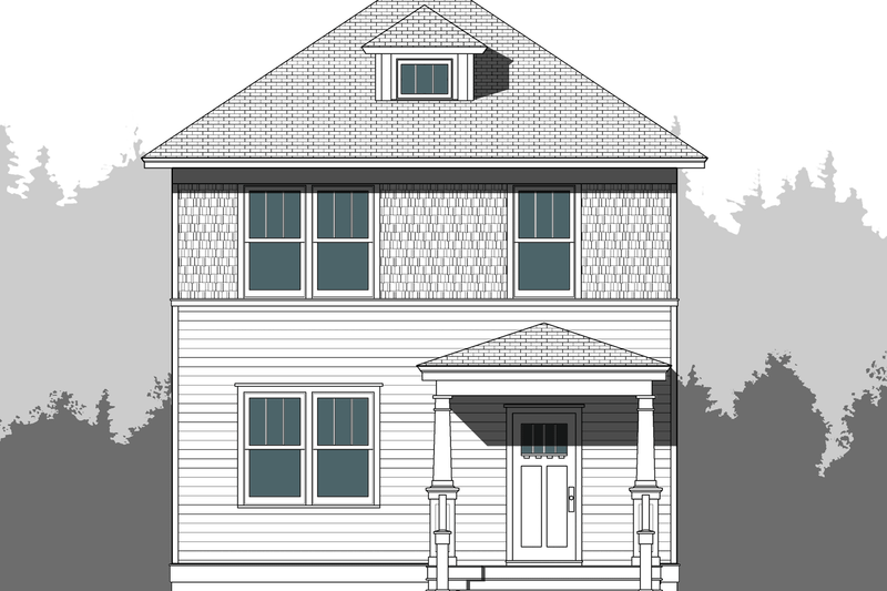 Architectural House Design - Exterior - Front Elevation 3 for Craftsman House Plan #461-56 - 3 bed, 2.5 bath