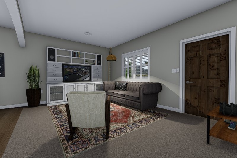 House Blueprint - Interior - Family Room 1 for Ranch House Plan #1060-438 - 2 bed, 2 bath