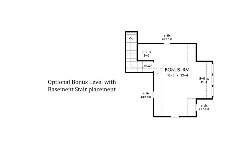 House Design - Optional Bonus Level w/ Basement Stair